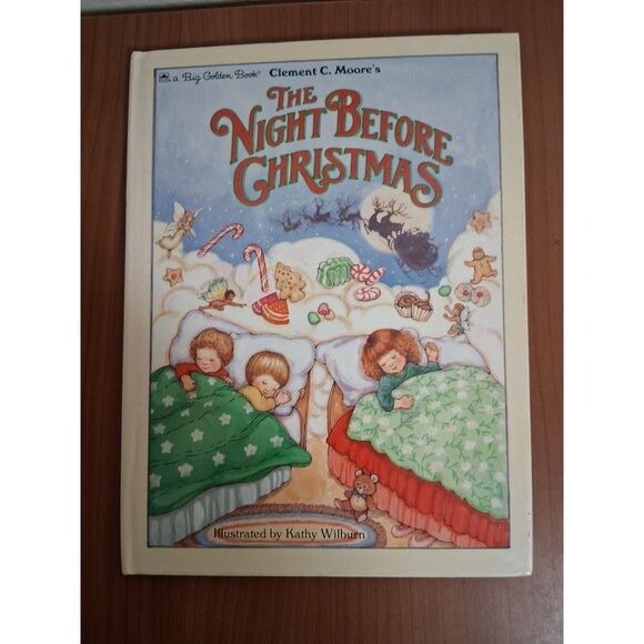 VTG Twas The Night Before Christmas By Clement C Moore HC 1985 A Big Golden Book - Picture 1 of 5
